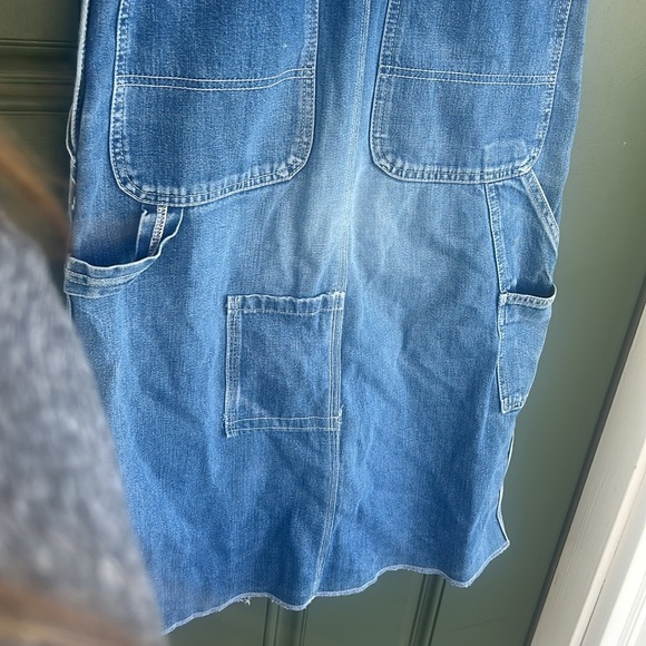 Big John Carpenter Bib Overalls Light Wash Dress - Picture 11 of 13